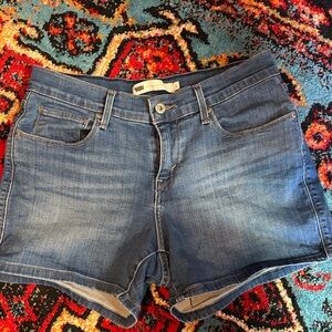 Levi's Women's Blue Denim Jean Shorts